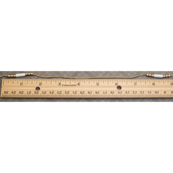 Bookworm Bead and Chain Necklace by Avon in White 24 inch - G3 - Picture 3 of 3